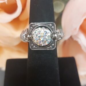 Handmade Elegant Silver Crystal Ring - SEE BELOW FOR CUSTOM SIZING👇